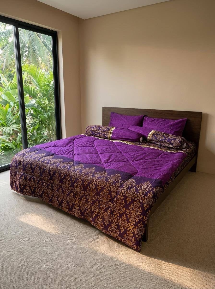 Purple bedding set