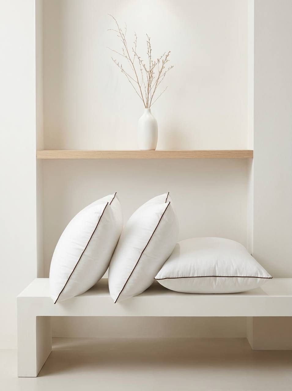 Soft white pillows for babies and children